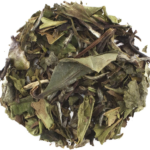 loose leaf Ginger Orange Peach tea with visible fruit piecesl